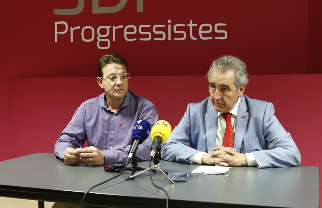 Josep Lluís Donsión i Jaume Bartumeu en una compareixença anterior.