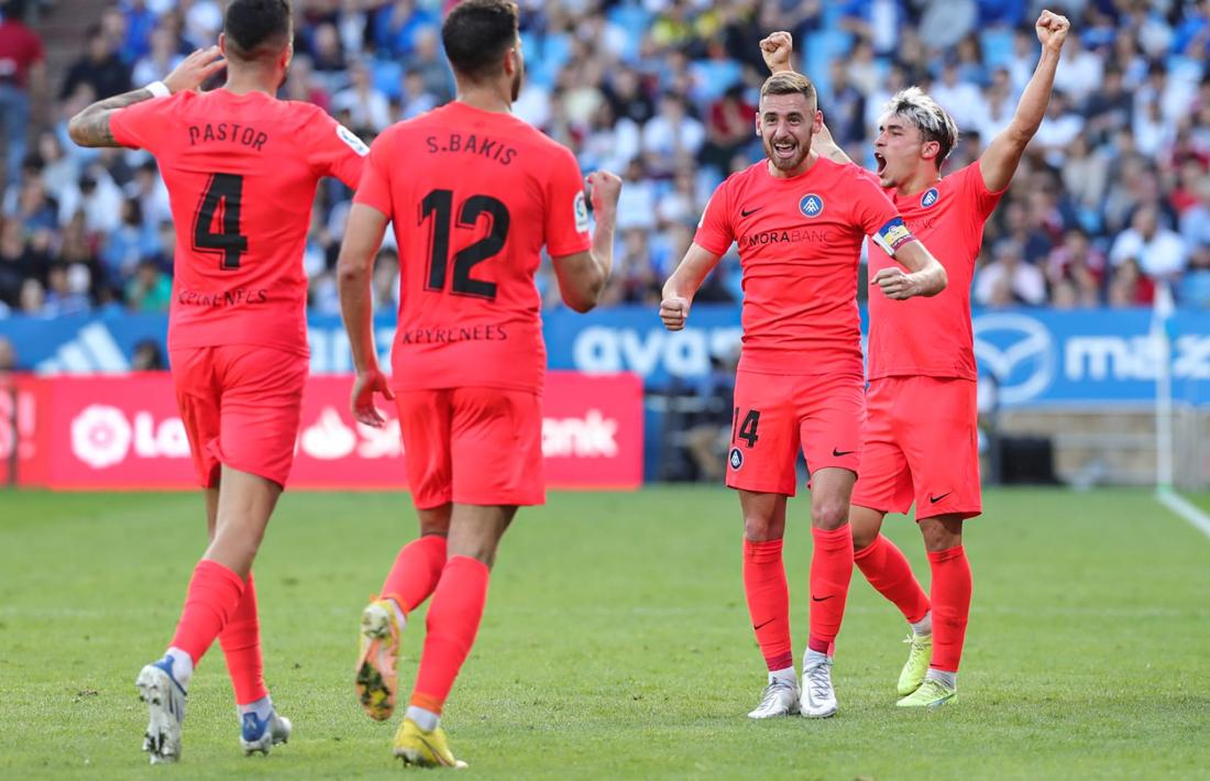 L'FC Andorra va celebrar el primer gol de Bakis contra el Reial Saragossa.