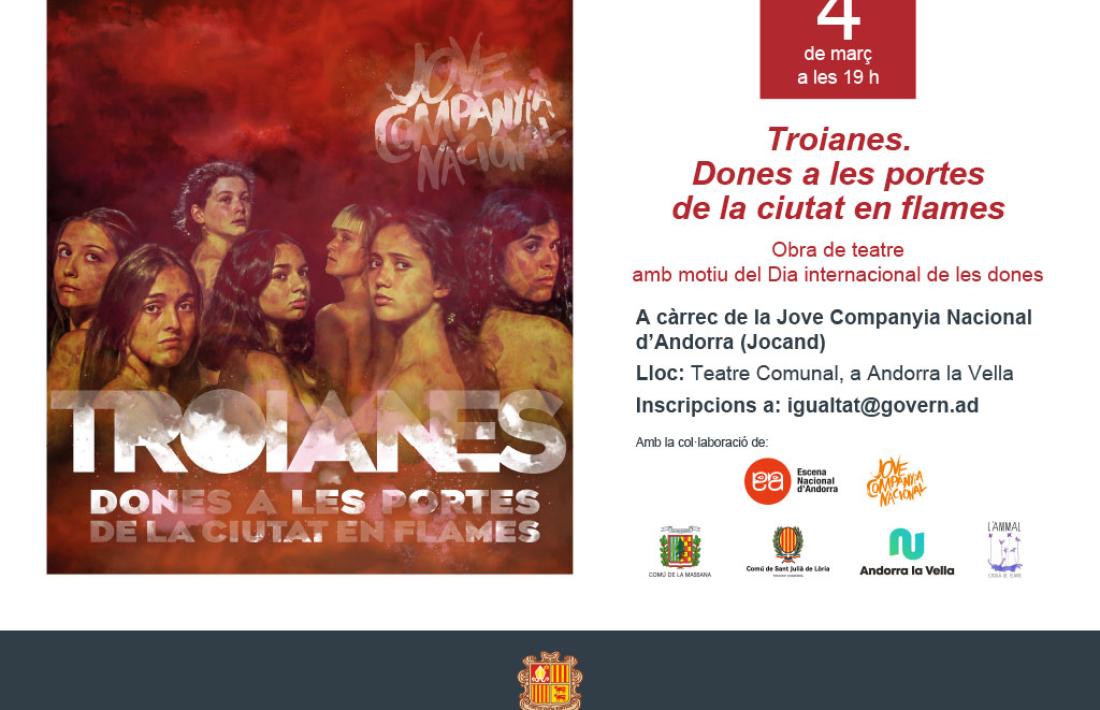 L'obra de teatre la representaran les actrius de la Jove Companyia Nacional d'Andorra.