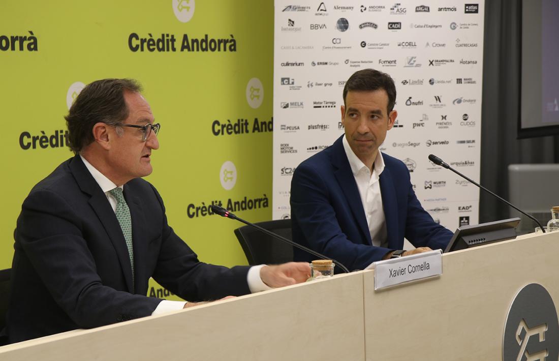 Cornella i Serveto en la roda de premsa de presentació de la Trobada.