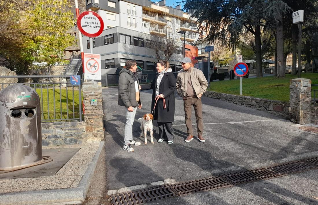 Membres de la candidatura d'Avancem, aquest matí al passeig de l'Alguer.