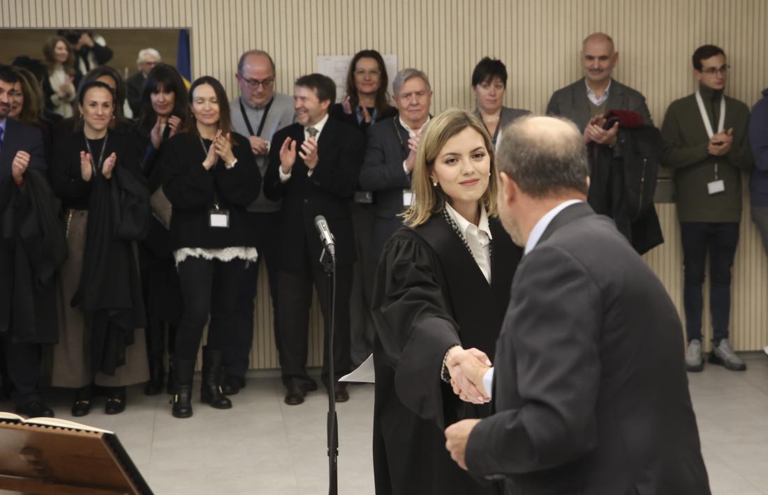 Josep Maria Rossell ha pres jurament a Patrícia Silvestre com a fiscal adjunta de primer grau.