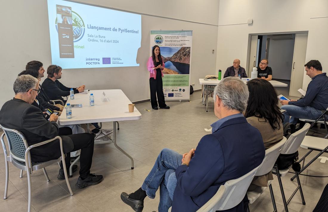 Un moment de la presentació del projecte transfronterer avui a Ordino.