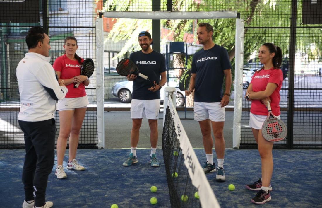 La selecció de pàdel, masculina i femenina, al Princiesport.