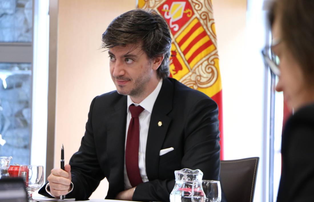 El síndic, Carles Enseñat, a la junta de presidents d'aquesta tarda.