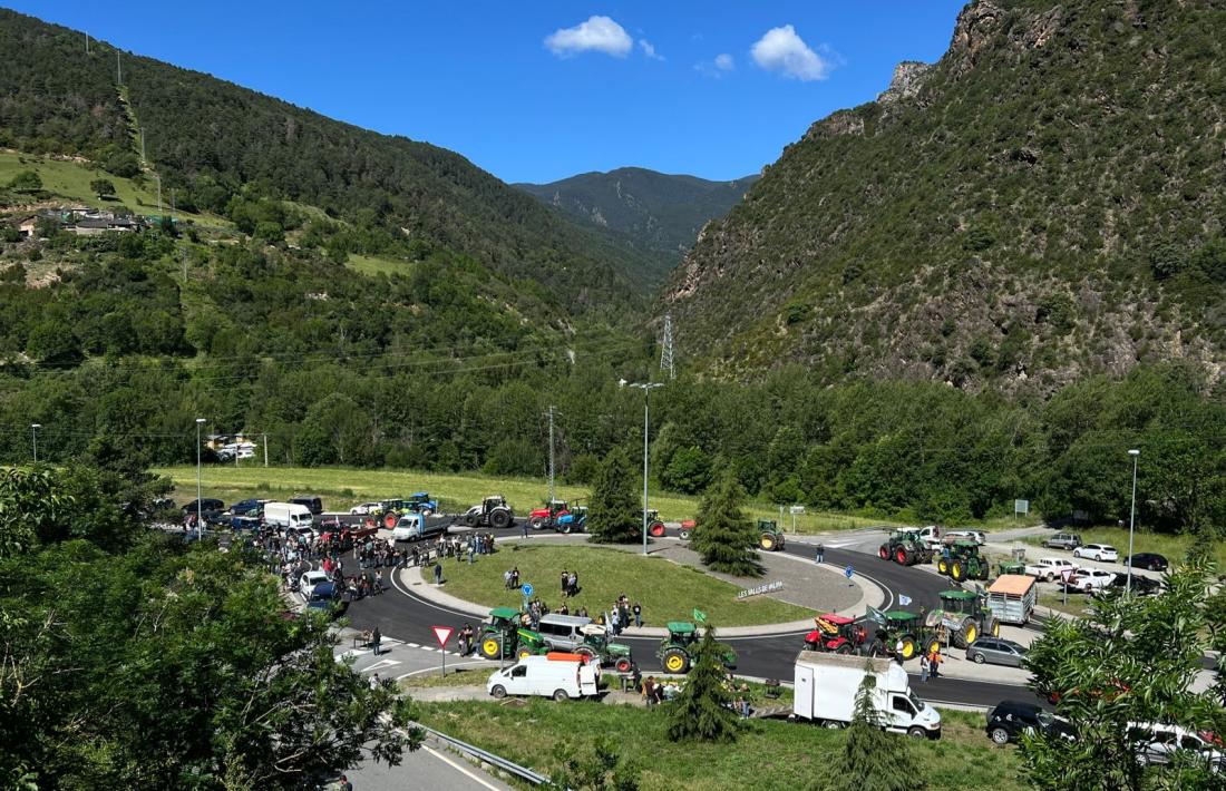 El tall a la rotonda de Valls de Valira