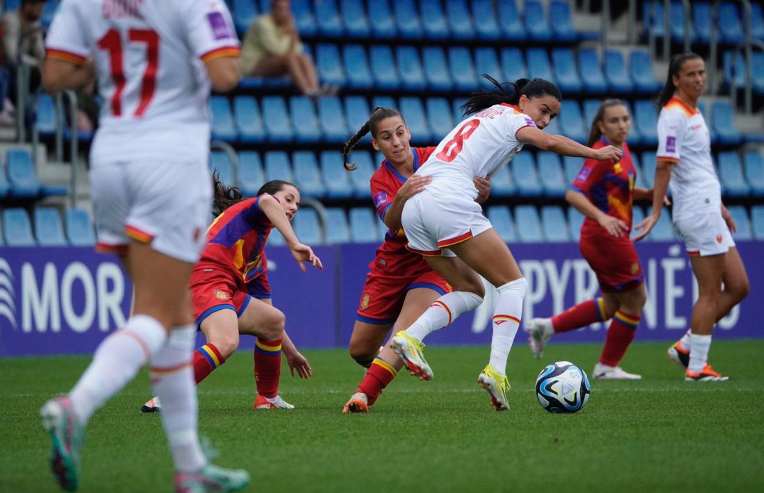 Jasna Djokovic va marcar l’1 a 4 a la represa contra Andorra.