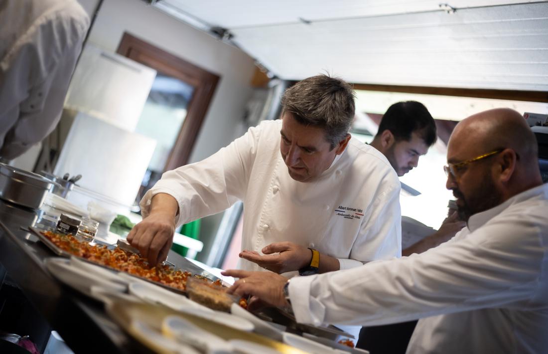 El xef Albert Boronat preparant un menú degustació al darrer Andorra Taste