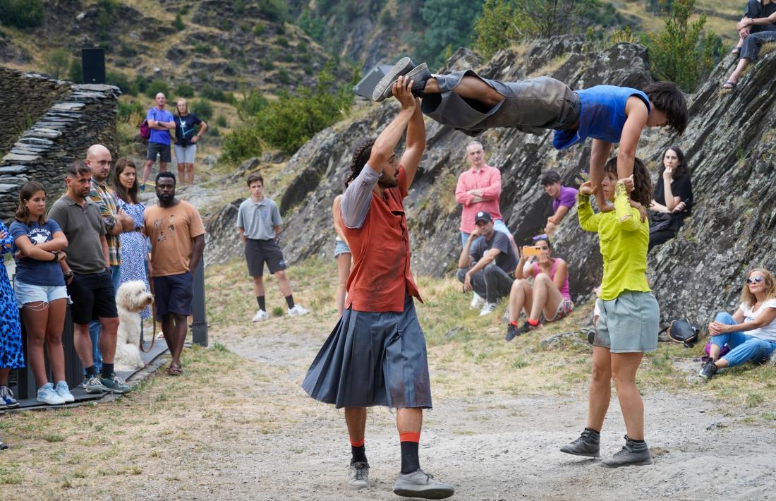 Un moment de l'espectacle, ahir al vespre.