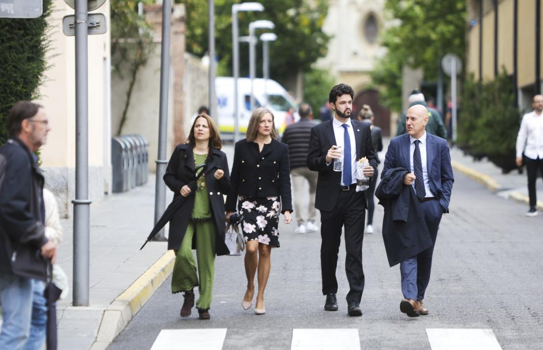 Cerni Escalé, en el moment d’arribar a la catedral de la Seu d’Urgell.