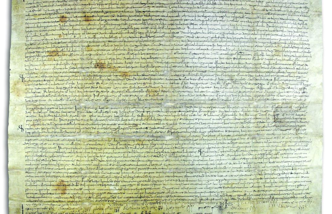 Original del document, falsament datat l’1 de novembre del 819