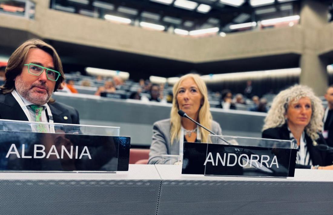 La delegació andorrana que participa en l'assemblea de la UIP.