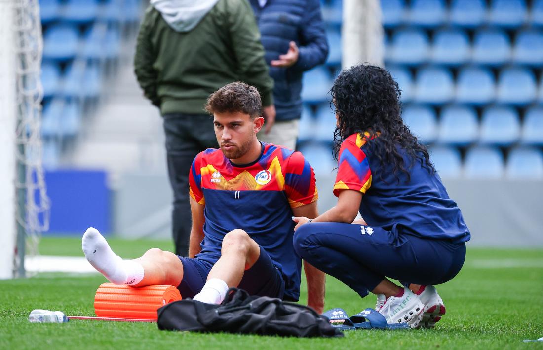 ‘Berto’ Rosas no es va entrenar ahir amb els seus companys.