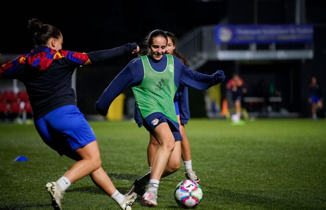 La selecció sub-17, en un dels seus entrenaments d’aquesta setmana.