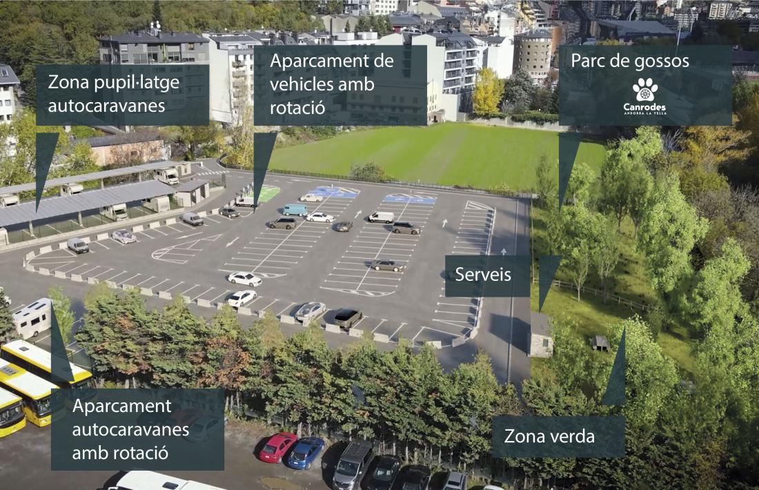 Render amb la distribució de tots els espais del projecte Canrodes.