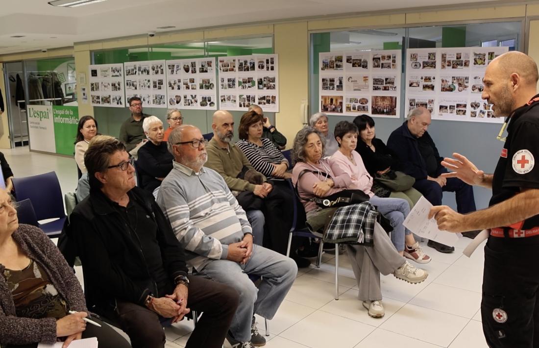 Un moment de la xerrada que ha tingut lloc aquest dilluns a L'espai de Creand Fundació.