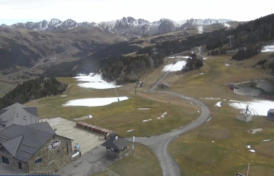 L’estat de les pistes a la zona de Soldeu, avui.