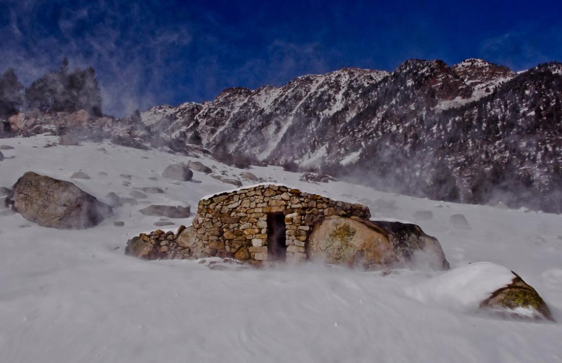 Cabana de l’Estall Serrer, a la vall del Madriu, una de les prop de 600 estructures de pedra seca documentades.