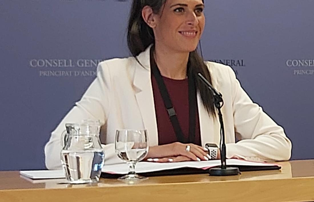 La presidenta suplent del grup d'Andorra Endavant, Noemi Amador.