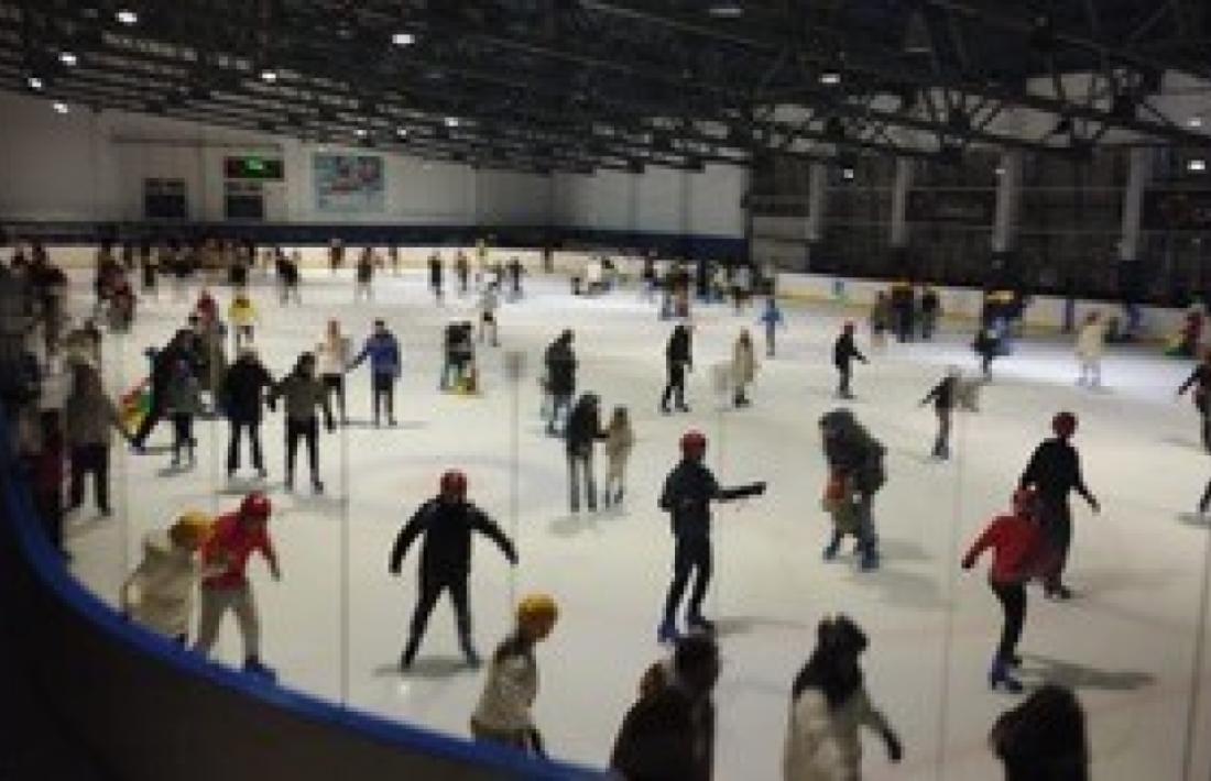 Aspecte de la pista de gel el dissabte 7 de desembre.