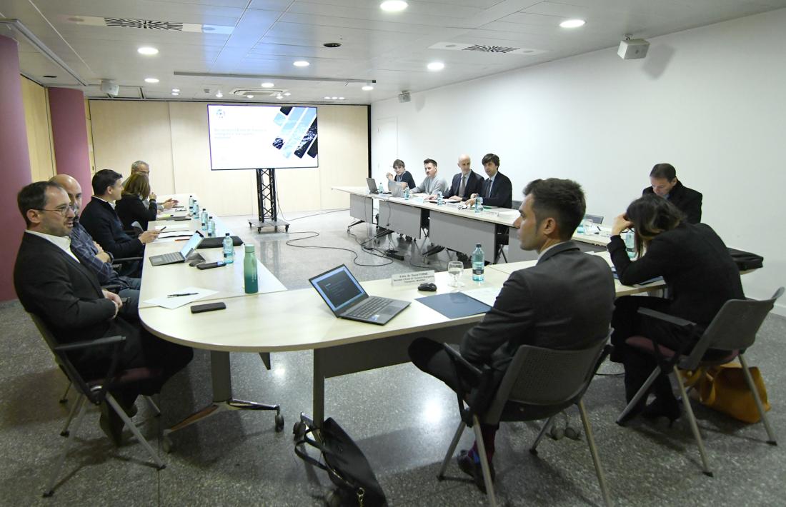 Un moment de la reunió de la Taula nacional de mobilitat.