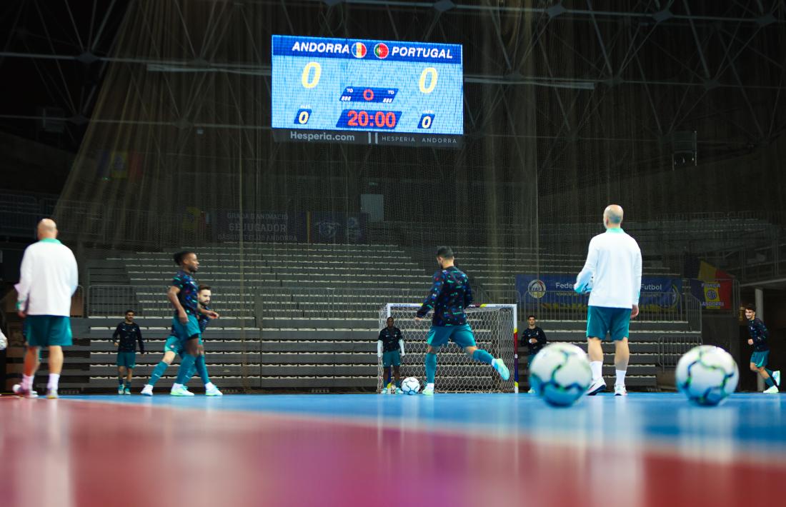 La selecció portuguesa, dirigida per Jorge Braz, es va entrenar ahir al Poliesportiu d’Andorra.