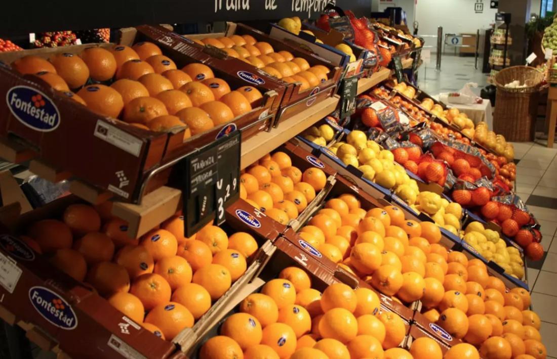 Productes d'alimentació d'un supermercat.