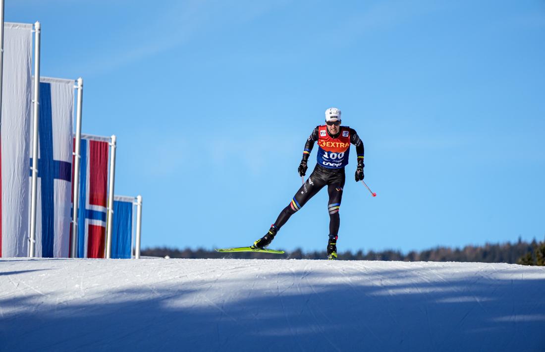 Esteve durant l’esprint del Tour de Ski a Toblach.