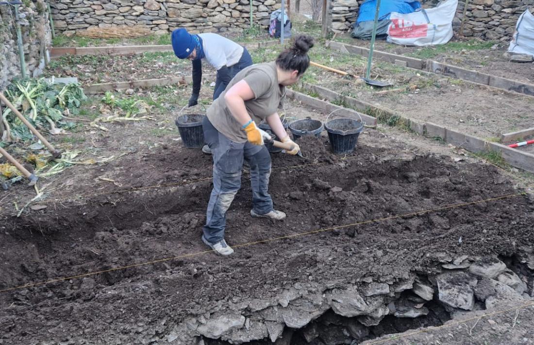 Els treballs d'excavació, durant el mes de desembre. 