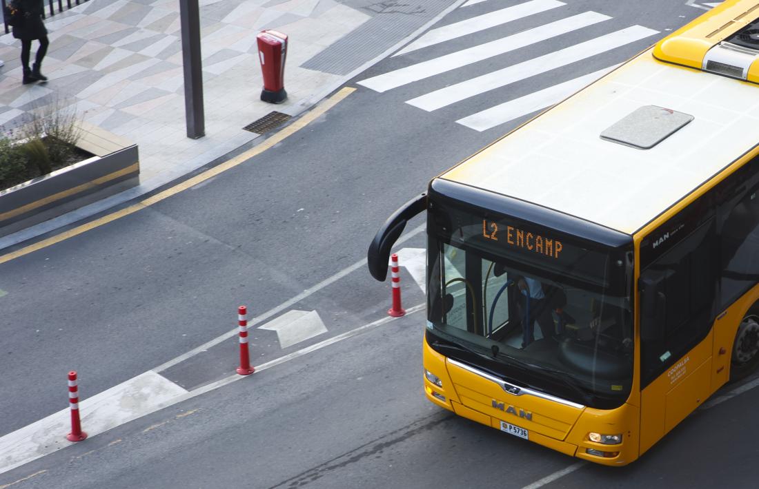 Un dels autobusos de la línia d’Encamp.