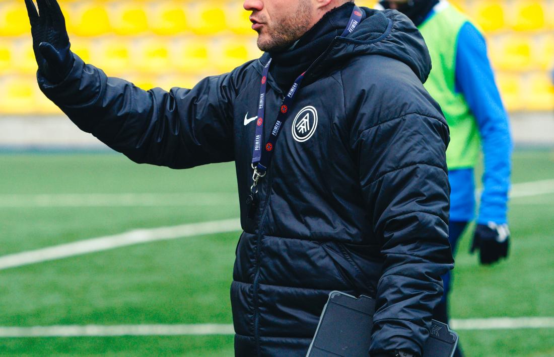 Ferran Costa, a l'entrenament.