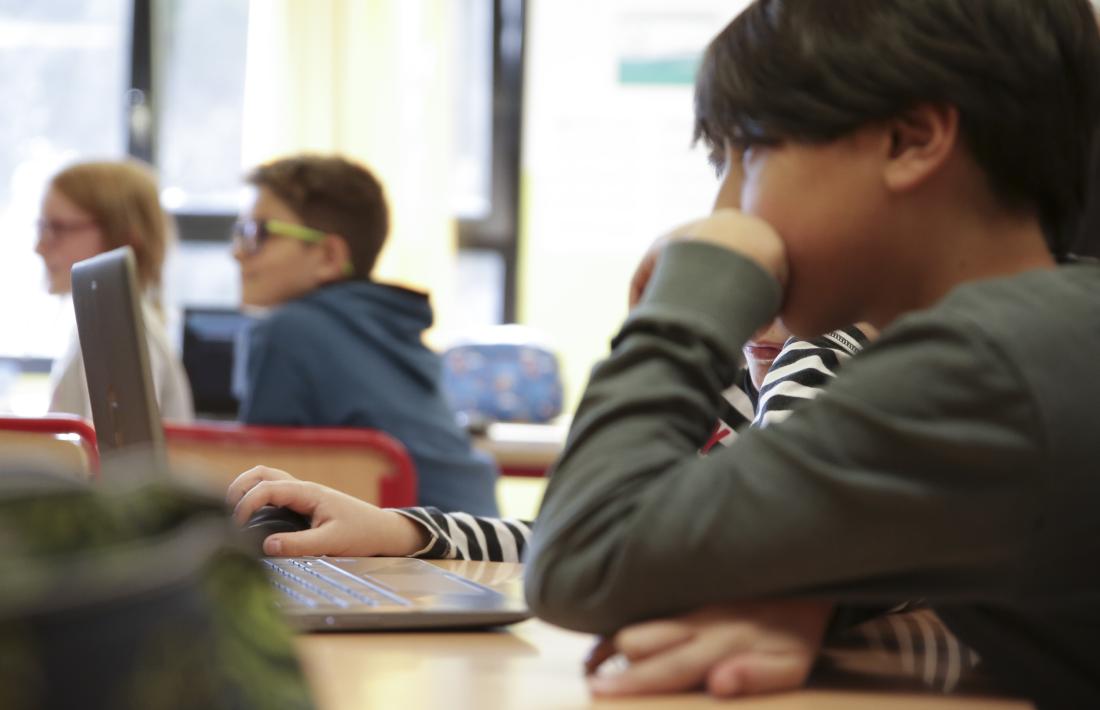 Alumnes a l’Escola Andorrana de Canillo uns cursos enrere.