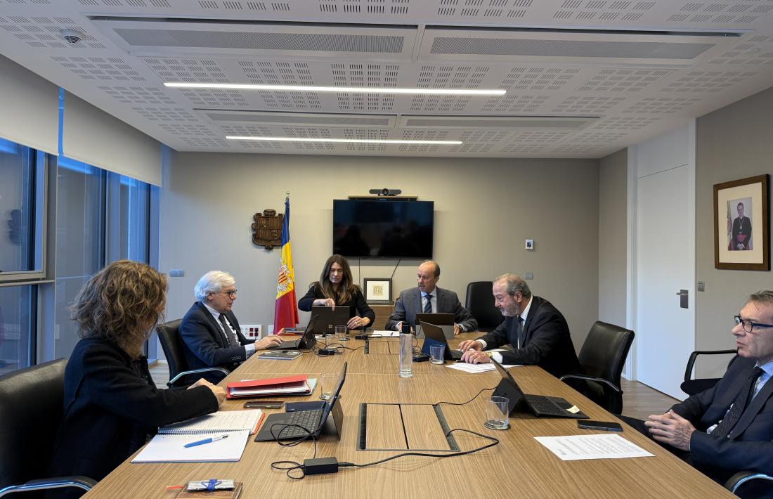 Un moment de la reunió dels membres del CSJ.