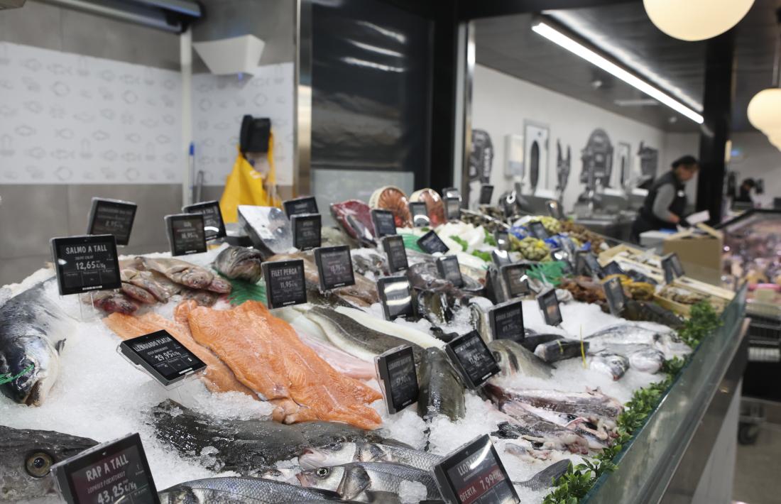 La peixeteria d'un supermercat.