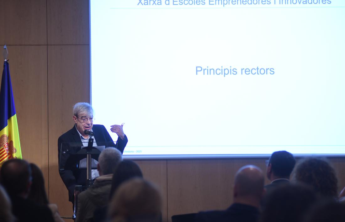 La presentació de la xarxa d’escoles emprenedores es va fer al Centre de Congressos de la capital avui.