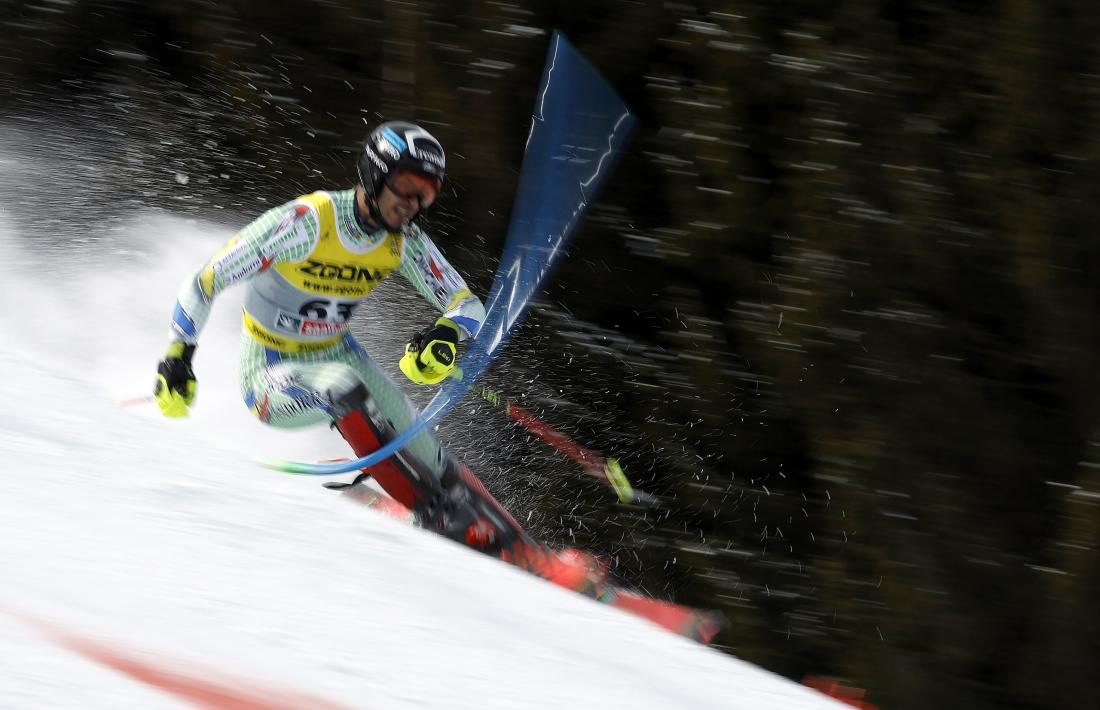 Àlex Rius, en plena competició al Campionat del Món de Saalbach.