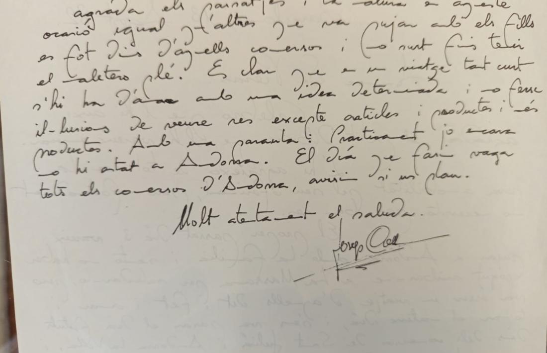 Dedicatòria manuscrita.