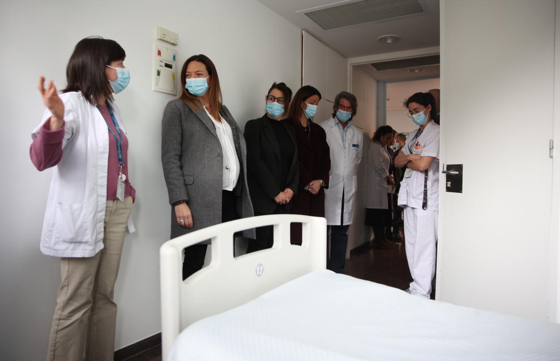 Un moment de la inauguració de l'àrea d'hospitalització d'infantojuvenil de salut mental, avui.