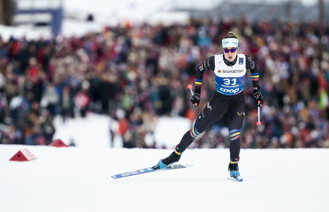 Gina del Rio, a l'esprint dels Campionats del Món de Trondheim.