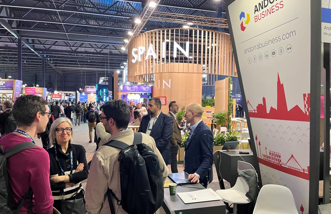 L'estand d'Andorra Business al 4YFN, al Mobile World Congress.