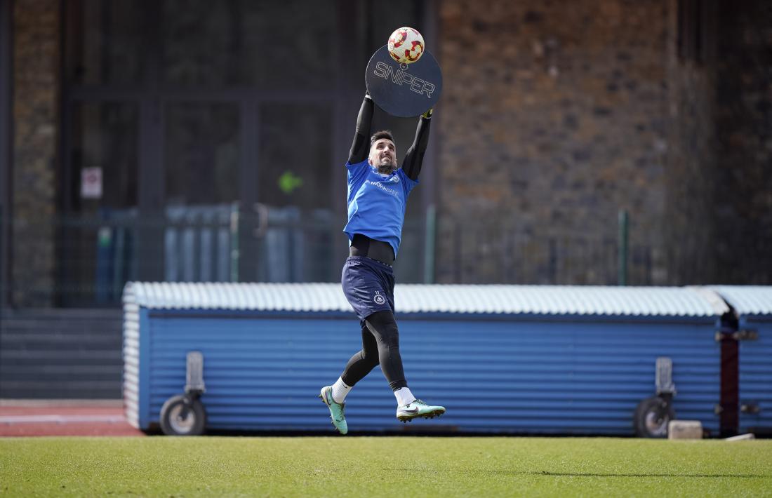 Oier, en un entrenament.