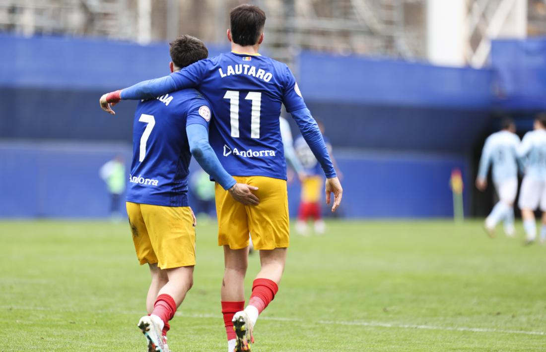 ‘Juanda’ i ‘Lauti’ De León, un gol de cadascú, dona una empenta a la part de la classificació a l’FC Andorra.